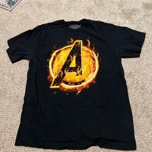 Avenger Black and Orange Short Sleeve Tee
